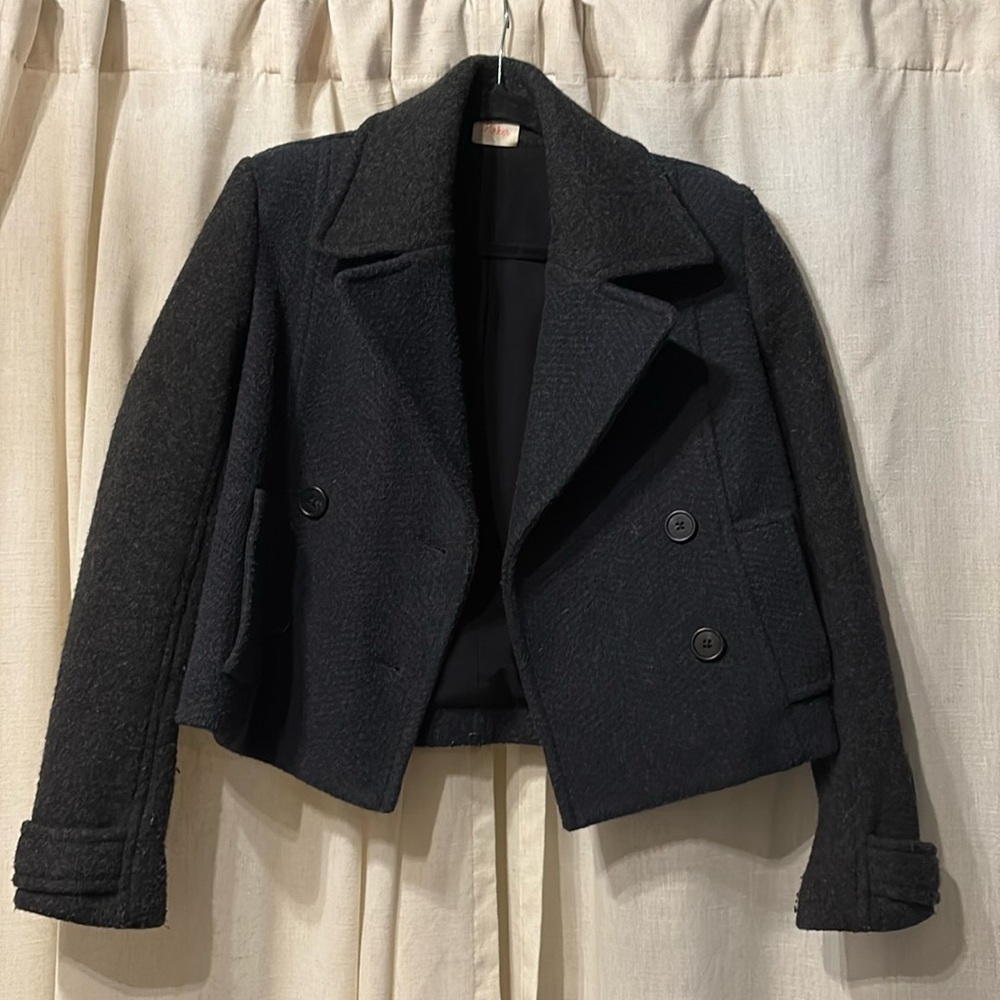 Parker tweed cropped pea coat